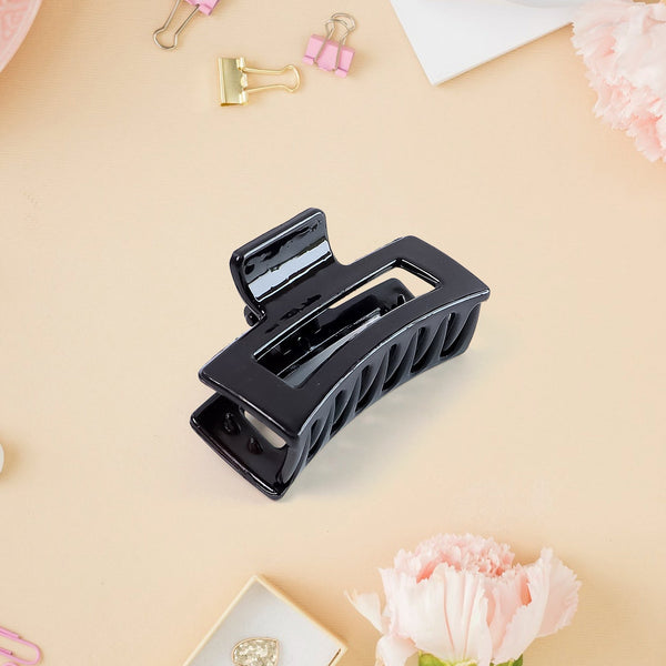Matte Finish Rectangle Hair Claw Clip for Women and Girls – Assorted Color Pack – 1 Pc