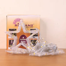 12 Stars LED Curtain String Lights with 8 Flashing Modes for Home Decoration, Diwali & Wedding LED Christmas Light Indoor and Outdoor Light ,Festival Decoration  (Warm White / With Box)