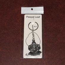 Lord Ganesha Sitting Design Silver Keychain (1 Pc)