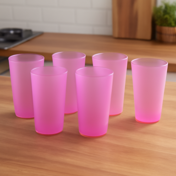 Large Glass Set – Ideal for Kitchens & Offices, Perfect for Water & Beverages (6-Piece)