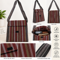 Handwoven Striped Crossbody Sling Bag with Multiple Zipper Pockets