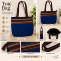 Assorted 2-Design Traditional Print Cotton Tote Bags – Zipper Closure