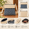 Block printed Sling bag with Zipper