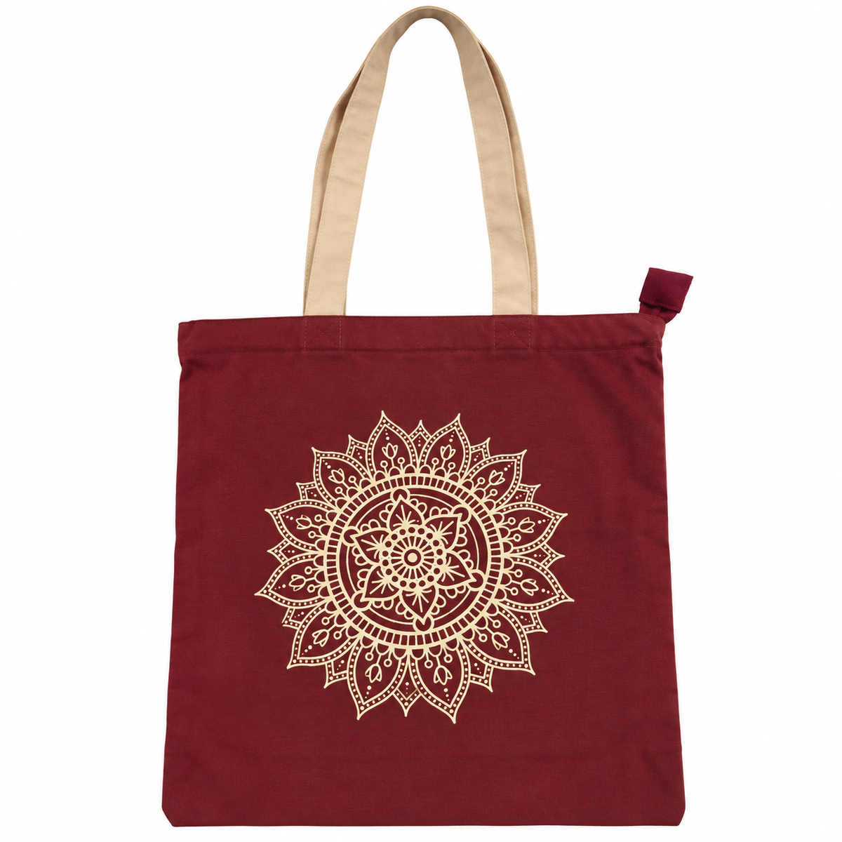 Colourful cotton printed with stylised motif