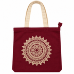Colourful cotton printed with stylised motif