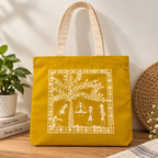 Warli Printed on Colourful Cotton
