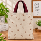 Assorted 4-Design Handmade Cotton Tote Bags – Traditional Printed & Handcrafted Shopping Bags
