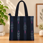 Assorted 5-Design Cotton Ikat & Printed Tote Bags – Reusable Handcrafted Fabric Shopping Bags