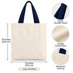 Classic Off-White Cotton Tote Bag