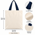Classic Off-White Cotton Tote Bag
