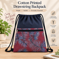 Cotton Printed Drawstring Bag Pack