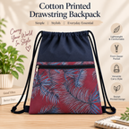 Cotton Printed Drawstring Bag Pack