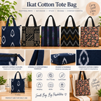 Ikat Cotton Tote Bag