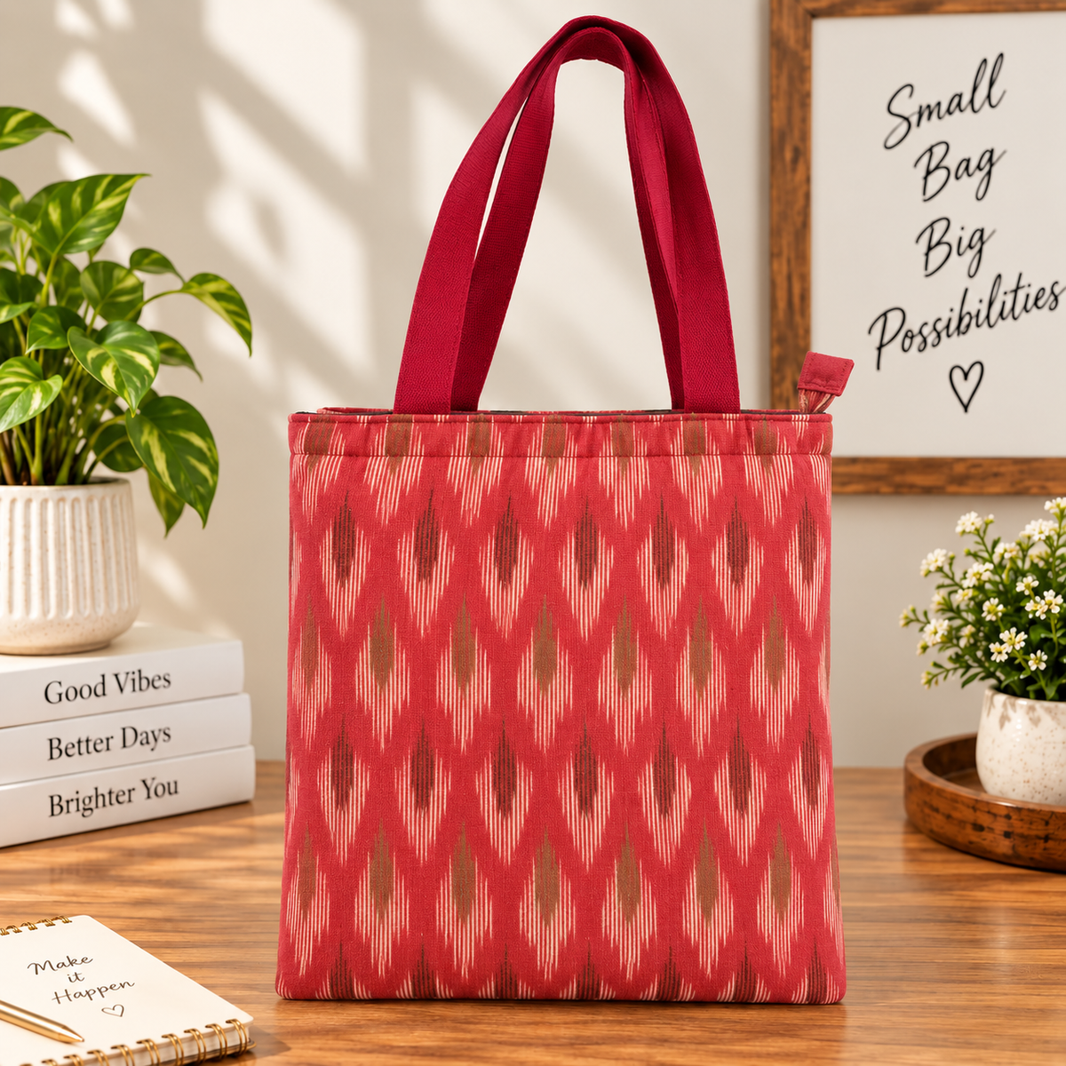 Ikat Cotton Tote Bag