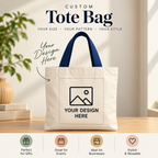 Custom Printed Off-White Cotton Tote Bag