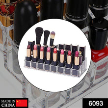 Close-up of the 24-section acrylic cosmetics stand, highlighting the Kartkrafter compartments
