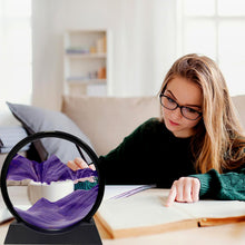 3D Moving Sand Art – Liquid Motion Deep Sea Sandscape with Round Glass Frame & ejection (1 Pc)
