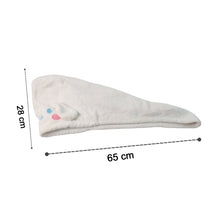 Soft Microfiber Cartoon Design Hair Drying Towel Wrap with Button Closure (1 Pc)
